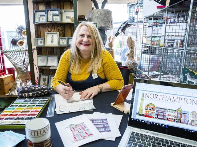 The face behind memorabilia company Fridge Street Kardi Somerfield who was at Vintage Guru on Sunday showing the technology behind her designs