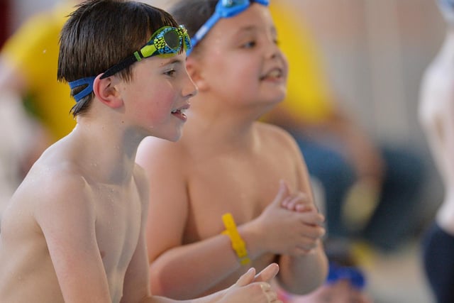 Swimmers shouting encouragement during the Swimarathon.
PICTURE: ANDREW CARPENTER