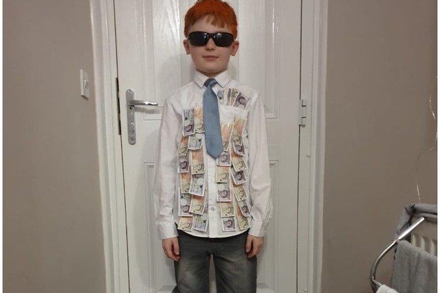 Leo, aged 10, as the Billionaire Boy