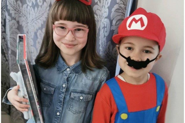 Faye as Matilda and Lee as Mario, from St Pauls Primary School in Bexhill