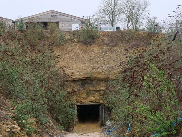 The training exercise took place at a slate mine in Collyweston