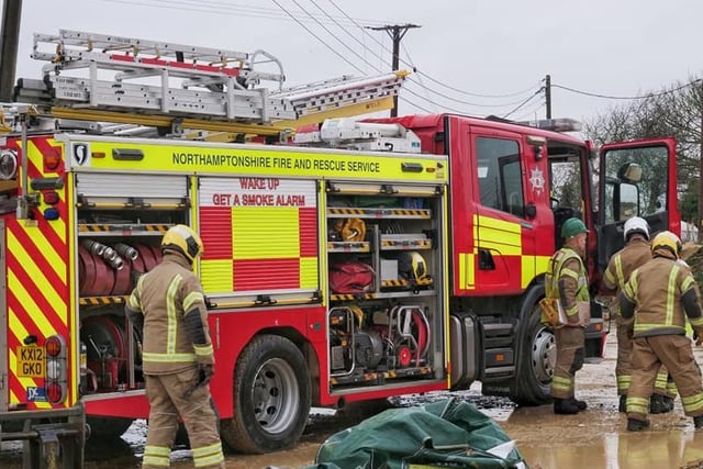 Firefighters taking part in the training exercise
