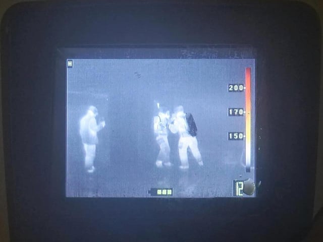 Firefighters taking part in the training exercise
