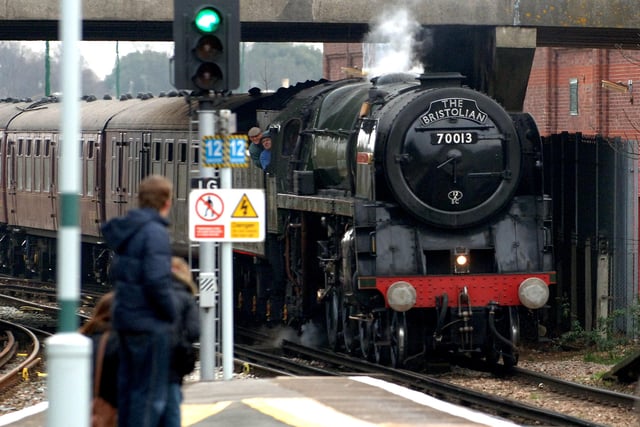 The steam train pulling into Worthing Station Pic: Stephen Goodger