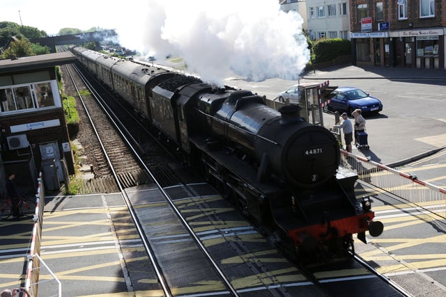 Steam train at Lancing Station on Saturday Morning Pic: Stephen Goodger