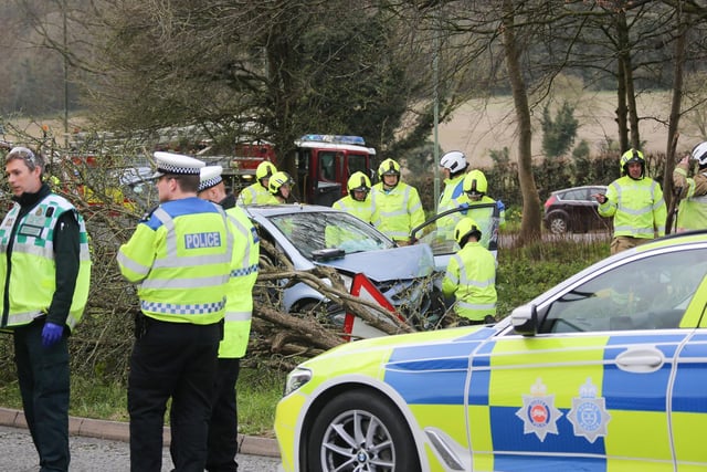 The two people were left in the care of paramedics from South East Coast Ambulance Service