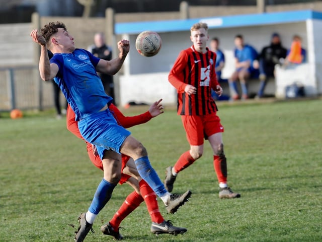 Action from Shoreham v Worthing United