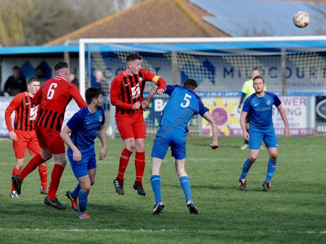 Action from Shoreham v Worthing United