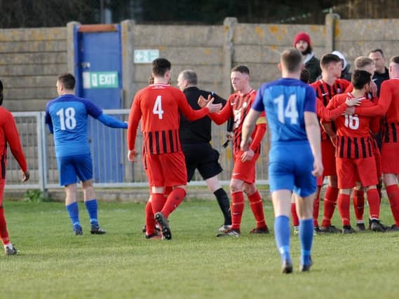 Worthing United celebrate