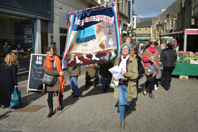 Women’s Voice procession in Hastings for International Women’s Day SUS-200803-152151001