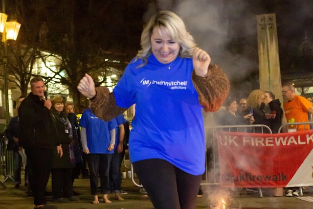 St Catherine's Hopsice held its firewalk fundraiser in the Carfax. Picture:  Steve James - www.shooterz.co.uk SUS-200318-164520001