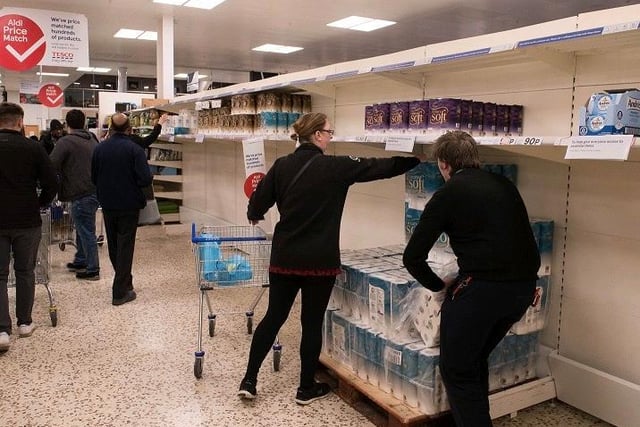Shoppers heading straight for the toilet paper