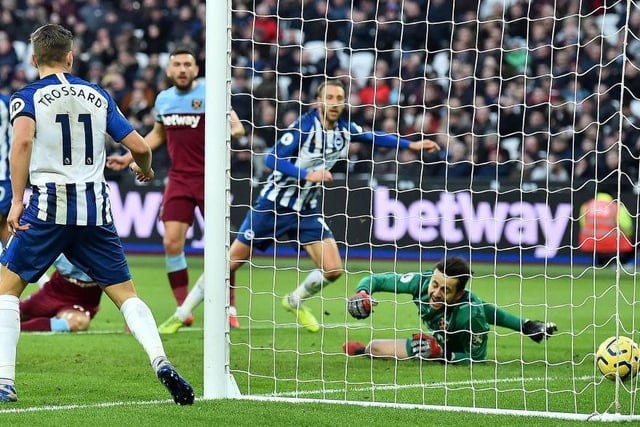 From 2-0 and then 3-1 down, Albion fought back to claim a 3-3 draw at West Ham thanks to a clever finish from Murray. It was nowhere near his hand...that's the official line, and VAR agreed!