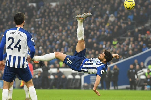 Brighton needed a moment of magic against Chelsea and second half substitute Jahanbakhsh delivered. The Iranian, with his back to goal, launched himself into the air and his scissor kick nestled beautifully into the bottom corner to earn a draw.