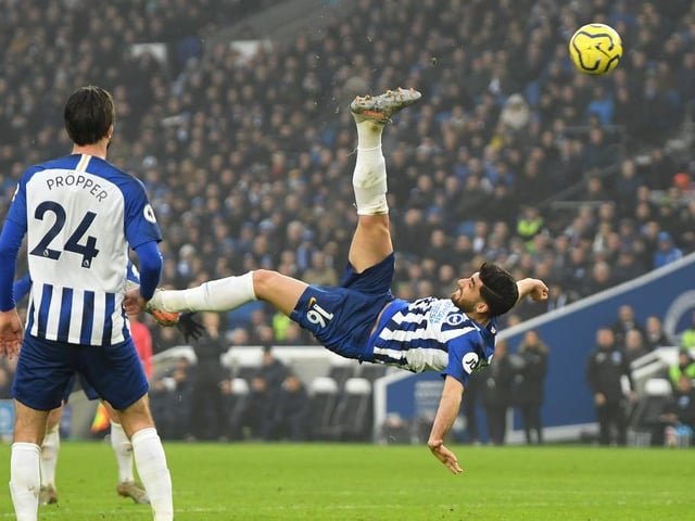 Brighton needed a moment of magic against Chelsea and second half substitute Jahanbakhsh delivered. The Iranian, with his back to goal, launched himself into the air and his scissor kick nestled beautifully into the bottom corner to earn a draw.