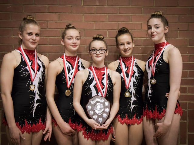 The club competed in group events too.
