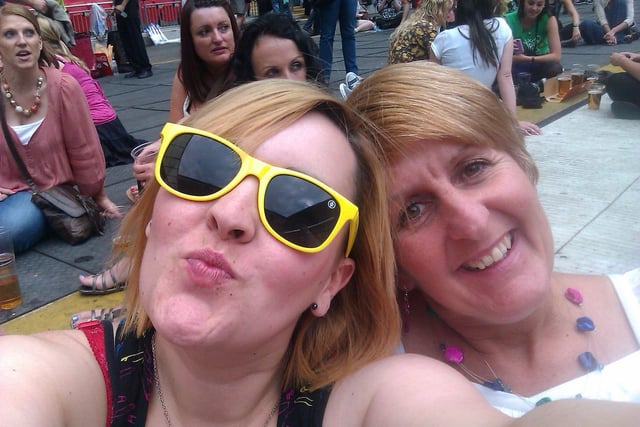 Kara wrote: "Happy Mother's Day to my wonderful Mama Bear. It's really old photo but one of my faves as it was taken at a Take That concert and that's always been our thing xxx"
