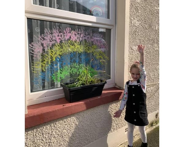 Another window rainbow, this time hand-printed from Katie Wright's daughter SUS-200322-143300001