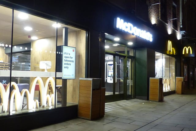 An empty McDonald's on Drapery. Photo: Benji Dotan
