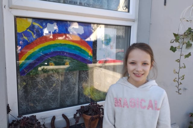 Denise Wye shared this picture of Ruthie McGrath, 11, with her painting