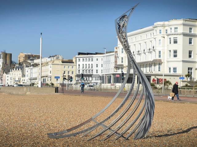 Coronavirus: Hastings seafront pictured on day one of the  UK lockdown. SUS-200324-111542001