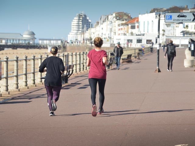 Coronavirus: Hastings seafront pictured on day one of the  UK lockdown. SUS-200324-111614001