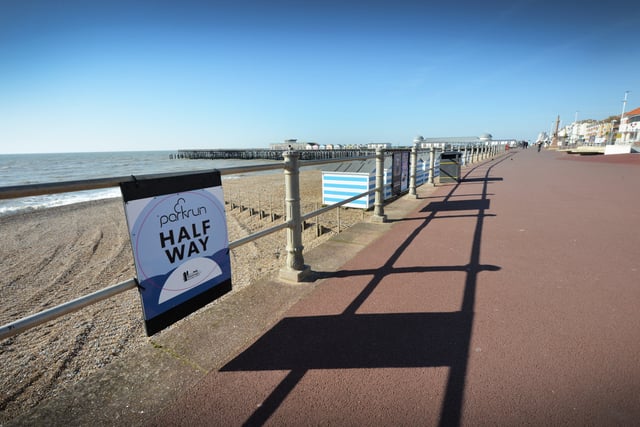 Coronavirus: Hastings seafront pictured on day one of the  UK lockdown. SUS-200324-111119001