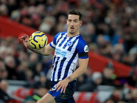 Brighton and Hove Albion defender Lewis Dunk