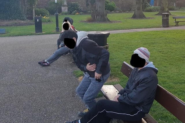 Police said next time they will fine these youngsters in  St Peter's Gardens, Wisbech. Photo: Cambridgeshire police