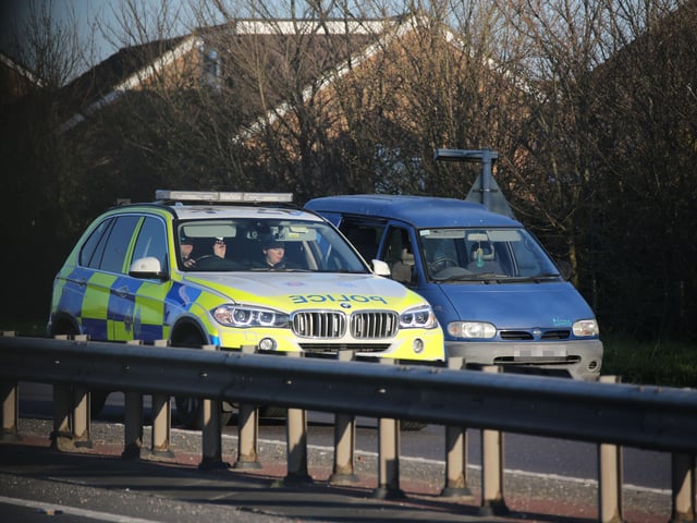 Officers stopped the car on the A27 in Worthing