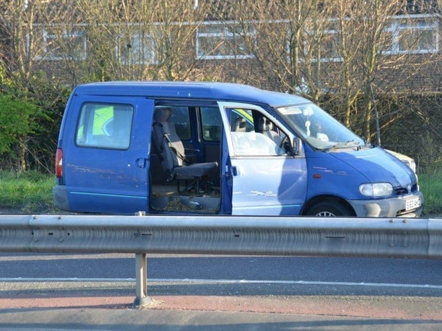 Officers stopped a car on the A27 near Worthing after a long chase SUS-200325-112538001
