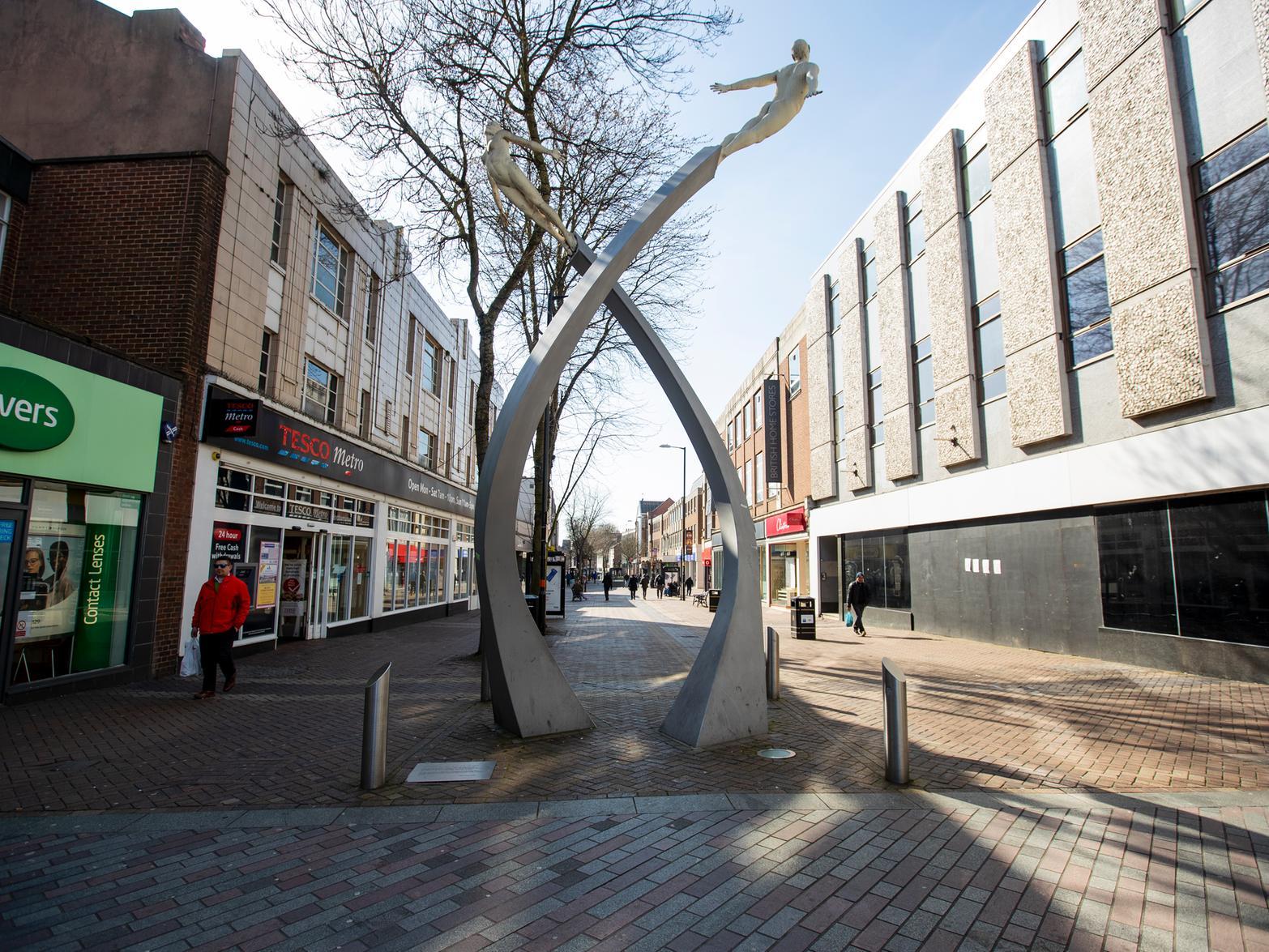 Northampton town centre during the lockdown imposed in response to the COVID-19 pandemic. Photo: Leila Coker
