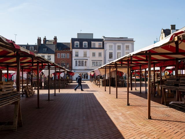 Some market stalls stood empty. Photo: Leila Coker