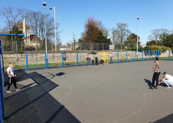 Police dispersed people playing football in Millfield. Photo: Cambridgeshire police