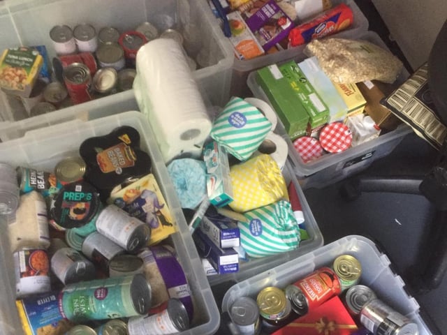 The charity collected donations for it's foodbank. Donations were made to the office in Hemel Hempstead and Open Door in Berkhamsted