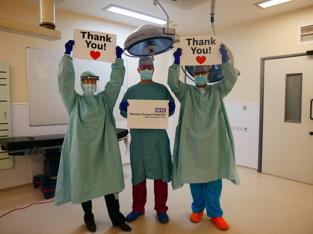 Staff at St Richard's Hospital