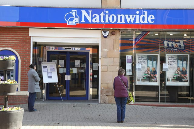Queuing outside Nationwide in Kettering
