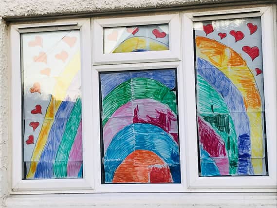 Evie Haines, four, from Littlehampton, made this rainbow