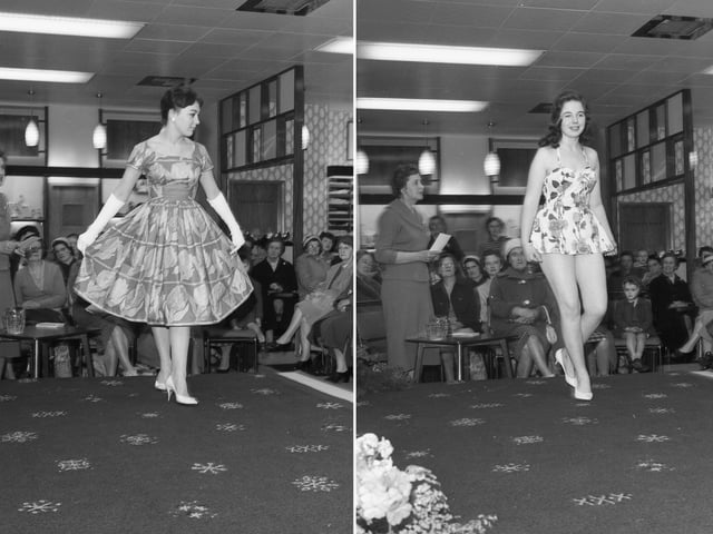 Here, we see a cotton dress and a play-suit.