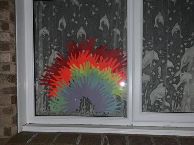 Thousands of children across the country have made their own rainbow art to ask the world to Stay Safe.