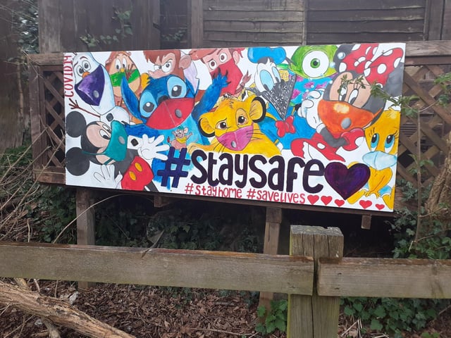 The Chron was sent this picture by a reader who says their neighbour has hung this striking poster on their fence. Whoever the artist is - this is amazing!