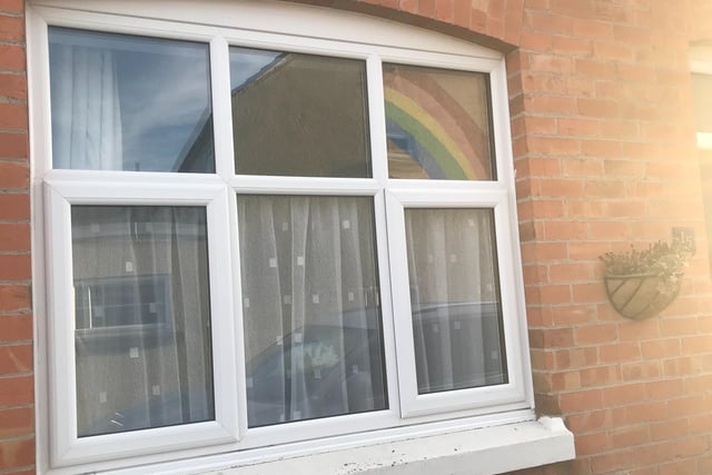 A rainbow created by Farley Stapleton, 6, in her living room on Pump Lane, Asfordby PHOTO: Supplied