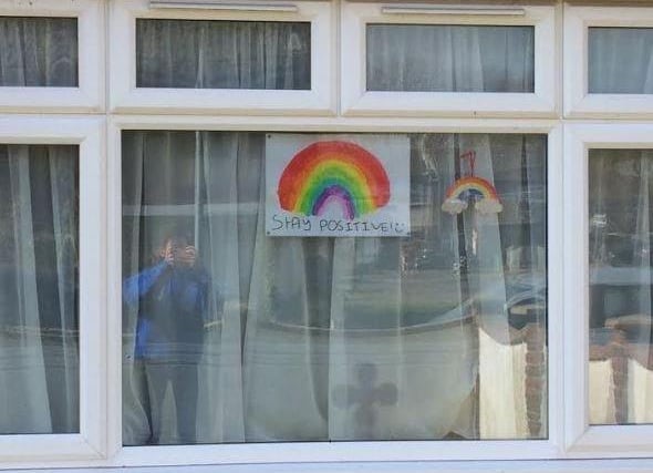 Rainbow trail created by students at The Angmering School