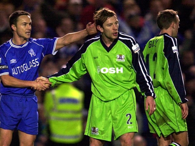 The biggest win in Posh’s Football League history was the 9-1 success at Barnet in a Division Three game in September, 1998 when Matthew Etherington and Dean Hooper (pictured, right) scored their first goals fo the club.