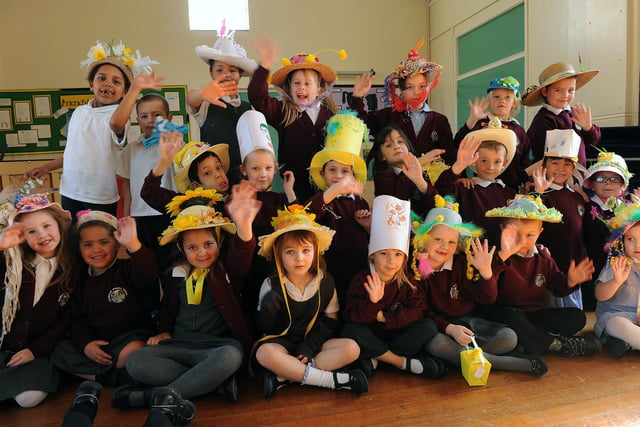 Children at Eastbrook Primary School in 2010 in their Easter bonnets. Picture: Stephen Goodger S14039H10