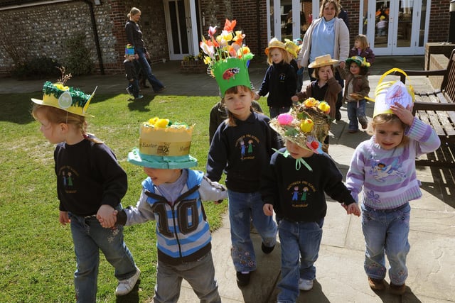 Easter bonnets at Southwick Pre-school Playgroup. Picture: Stephen Goodger S144062H10