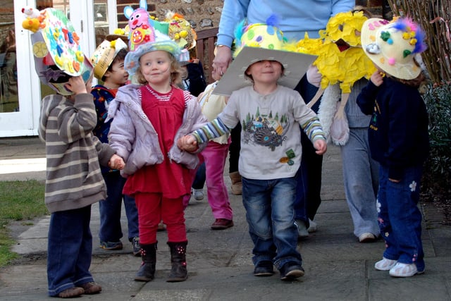 Easter bonnets at Southwick Pre-school Playgroup. Picture: Stephen Goodger S144067H10