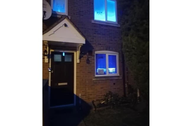 Residents in Hatton Park turned the area blue to show support for the NHS. Photo by Andy OBrien