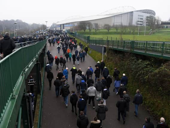 How Brighton and Hove Albion's average attendances compares to the rest of England.