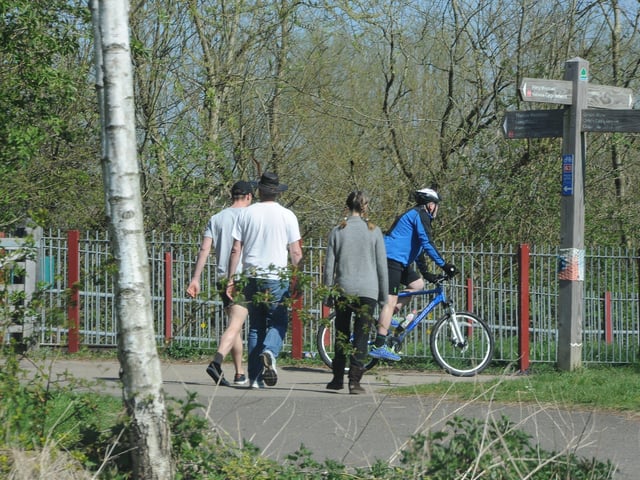 Social distancing in the city centre